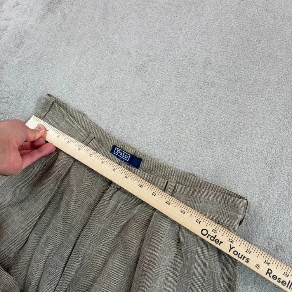 Vintage Polo Ralph Lauren Buckle Back Adjusters Pants Ramie Blend 32x29 (Tag 34)